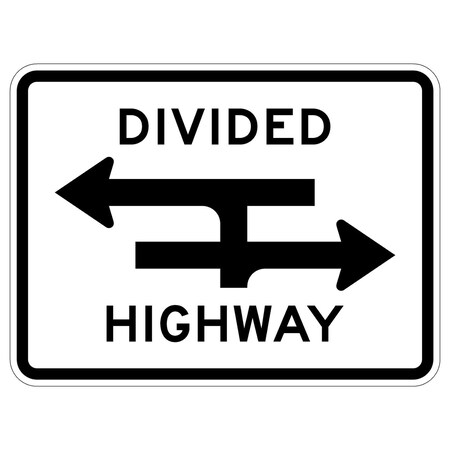 Sign Solutions Usa 30 in Height, 36 in Width, Aluminum, Horizontal Rectangle DUS08HWT3630R6-3a